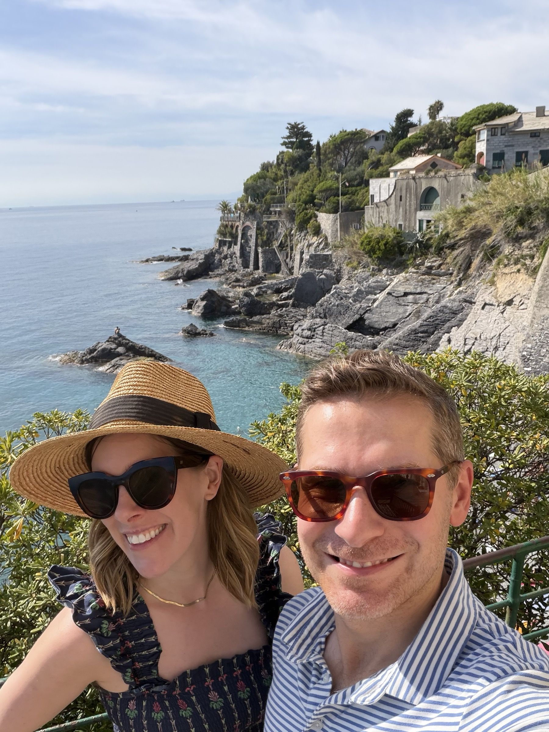 Kileen and me above the cove in Bogliasco.