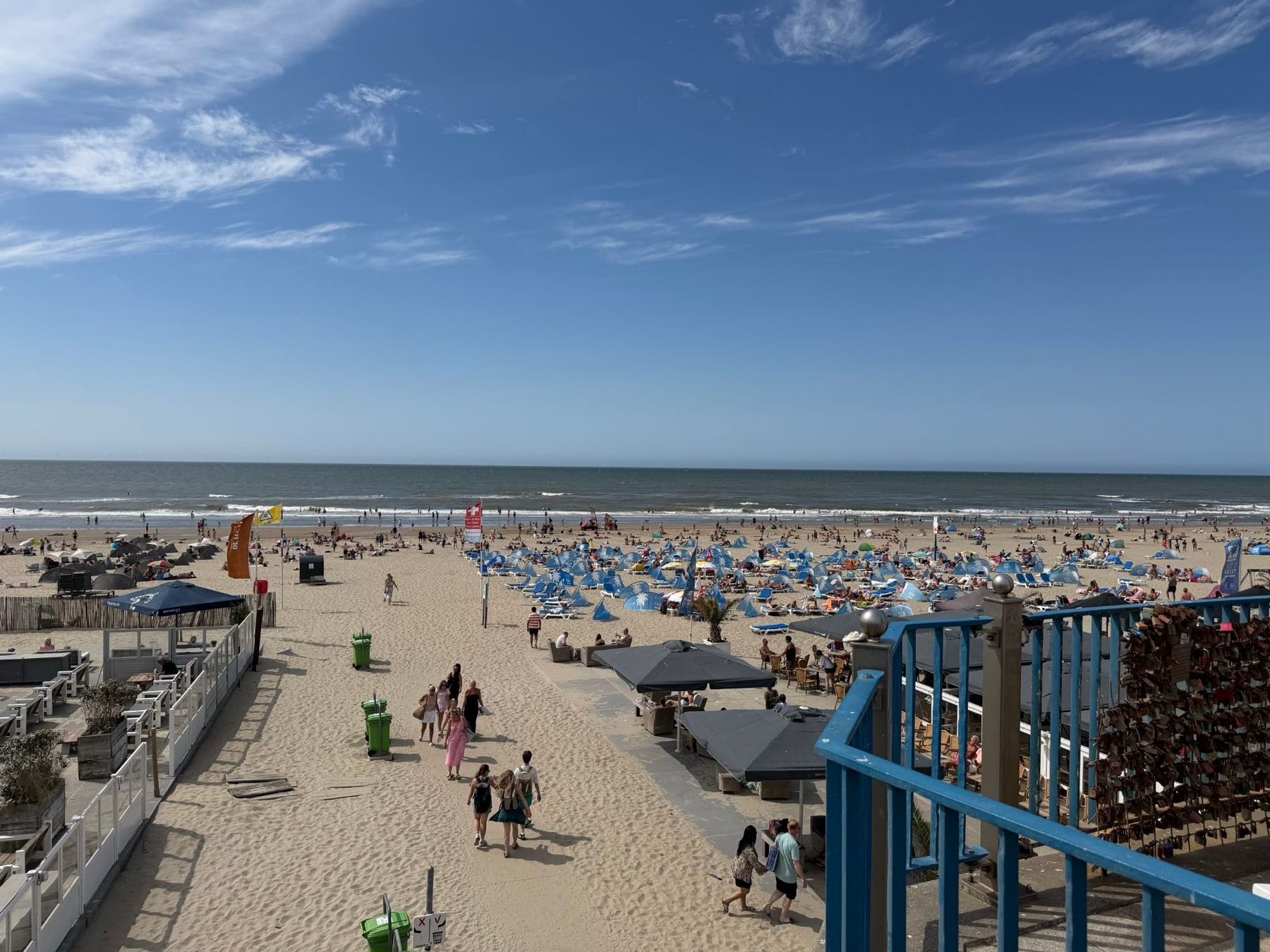 The beach at Zandvoort, thirty minutes from our apartment by train.