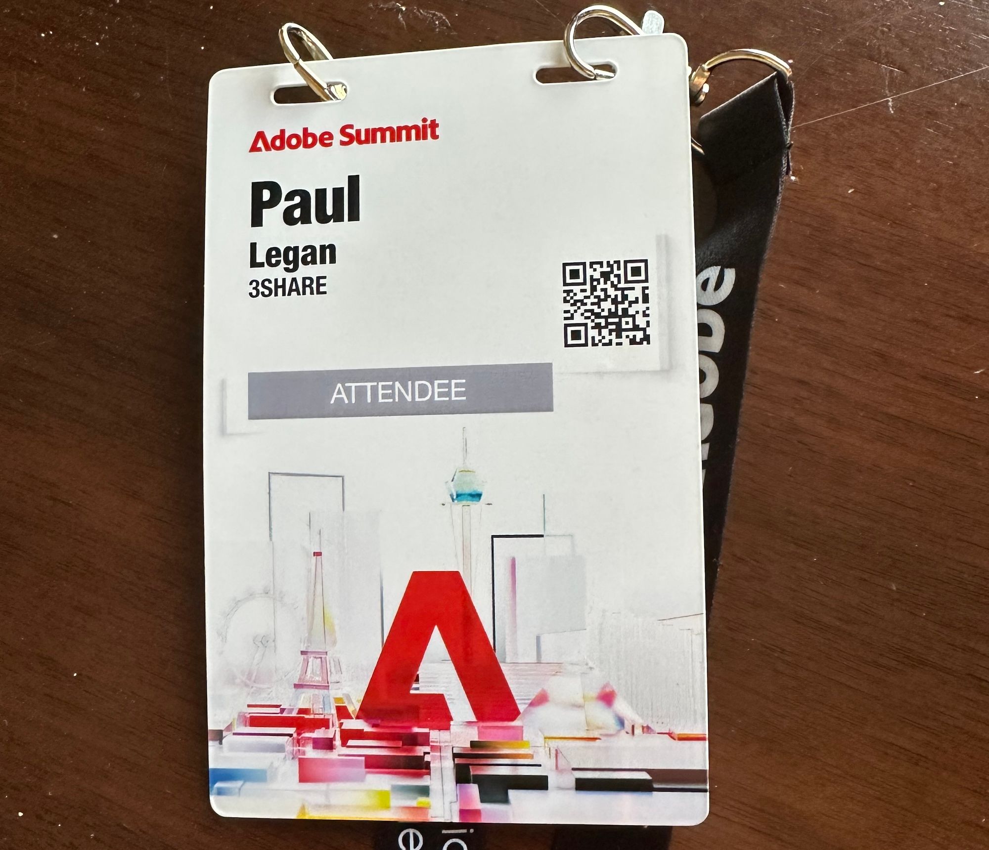 Adobe Summit lanyard